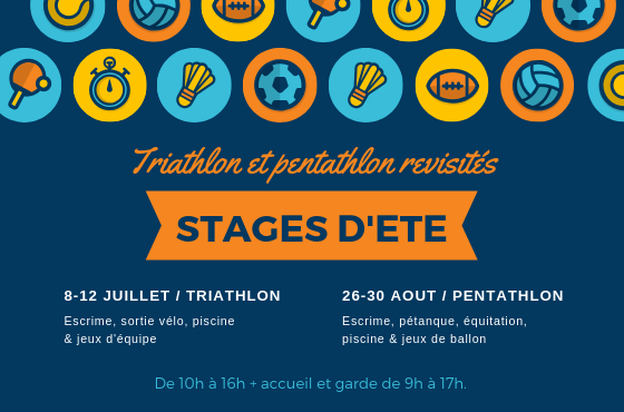 Stage d’été enfant : triathlon et pentathlon