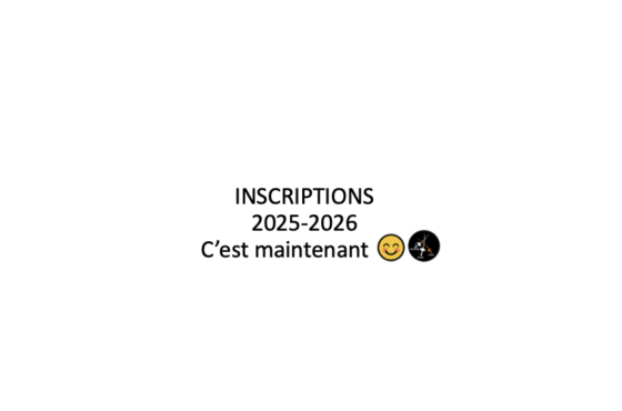 Rentrée 2025 : les inscriptions ont débuté.